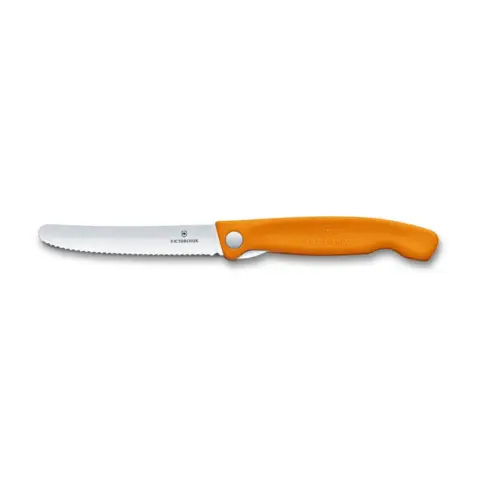 Preklopni nož za zelenjavo, 11cm, oranžen